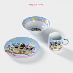 Набор детской посуды «Совы тинейджеры» - Фото 2