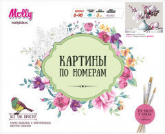 Набор для раскрашивания по номерам на холсте «Букет с магнолией» (40×50 см) - Фото 2