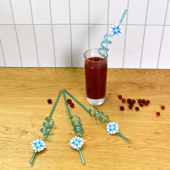 Набор трубочек для коктейля «Снежинки»