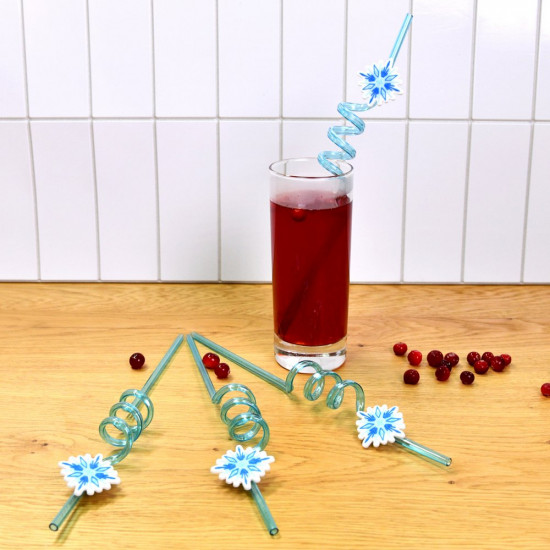 Набор трубочек для коктейля «Снежинки»