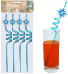 Набор трубочек для коктейля «Снежинки» - Фото 4