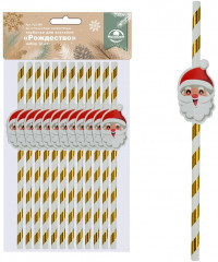 Набор трубочек для коктейля «Рождество» - Фото 6