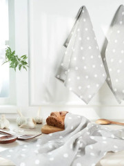 Комплект полотенец вафельных «Горох» - Фото 1