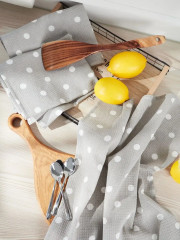 Комплект полотенец вафельных «Горох» - Фото 2