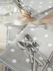 Комплект полотенец вафельных «Горох» - Фото 4