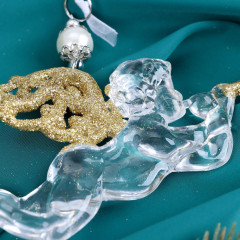 Украшение ёлочное «Ангел с трубой блеск» - Фото 1