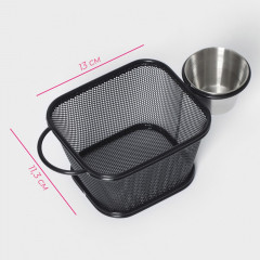 Корзинка для картофеля фри с соусником «Ночь» - Фото 1