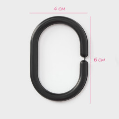 Набор колец для штор в ванную комнату - Фото 4