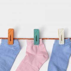 Набор прищепок бельевых с бельевой веревкой - Фото 1