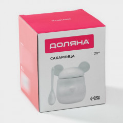 Сахарница с крышкой и ложкой «Мишка Отто» - Фото 6