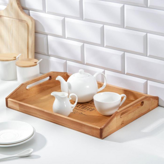 Поднос сервировочный с декором