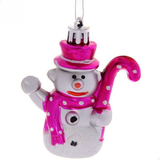 Набор игрушек ёлочных «Снеговички с посохом»