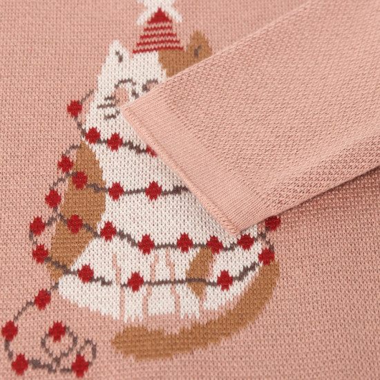 Джемпер для девочек Зимний котик