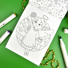 Раскраска для скетчмаркеров «Новый год» - Фото 3