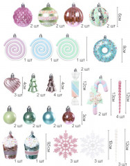 Набор игрушек ёлочных «Сладости» - Фото 1