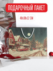 Пакет подарочный новогодний с ручками - Фото 1