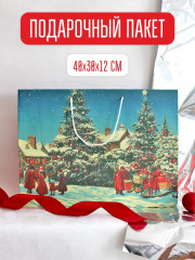 Пакет подарочный новогодний с ручками - Фото 1