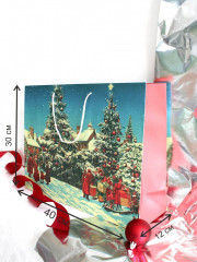 Пакет подарочный новогодний с ручками - Фото 3