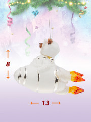 Украшение ёлочное «Медведь в белой ракете» - Фото 1