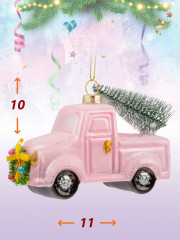 Украшение ёлочное «Розовый грузовик» - Фото 1