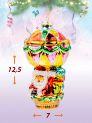 Украшение ёлочное «Дед Мороз с шаром» - Фото 1