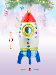 Украшение ёлочное «Космическая ракета» - Фото 1