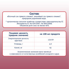Сок с родниковой водой «Яблочно-вишневый» - Фото 2