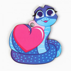 Ёлочная игрушка новогодняя «Змейка с сердечком» - Фото 1