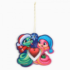 Ёлочная игрушка новогодняя «Сердечко» - Фото 1