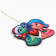 Ёлочная игрушка новогодняя «Сердечко» - Фото 2