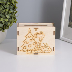 Новогодняя копилка «Змея у ёлки» - Фото 1