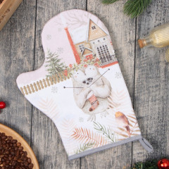 Варежка-прихватка «Звери в городе» - Фото 1