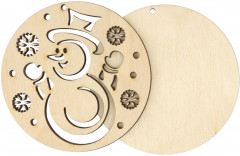 Деревянная заготовка «Снеговичок» - Фото 1