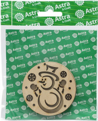 Деревянная заготовка «Снеговичок» - Фото 2