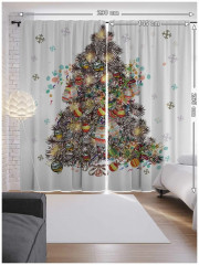 Комплект штор с фотопечатью «Место для подарков» - Фото 1