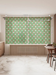 Комплект тюля с фотопринтом «Парад новогодних гномов» - Фото 1