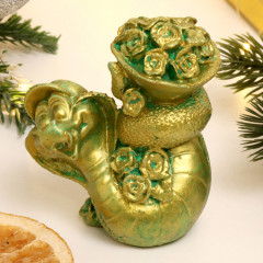 Фигурка сувенирная «Змея с цветами» - Фото 2