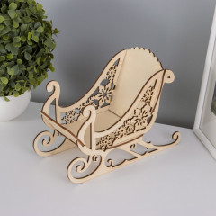 Шкатулка-сани «Змея. Снежинки» - Фото 1