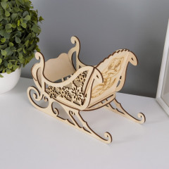 Шкатулка-сани «Змея. Снежинки» - Фото 2