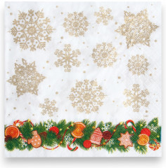 Набор салфеток бумажных двухслойных «Еловое украшение» - Фото 2