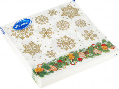 Набор салфеток бумажных двухслойных «Еловое украшение» - Фото 3