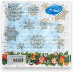 Набор салфеток бумажных двухслойных «Еловое украшение» - Фото 5