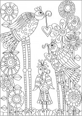 Creative Haven Fanciful Birds Coloring Book - Фото 4