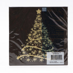 Набор салфеток бумажных «Волшебная ель на черном» - Фото 3