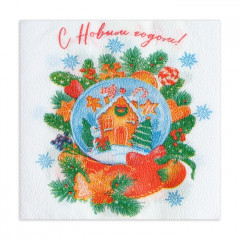 Набор салфеток бумажных «Снежный шар» - Фото 3