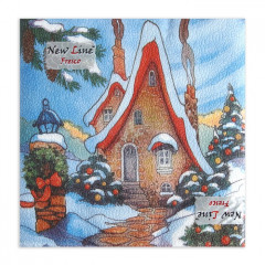 Набор салфеток бумажных «Зимний домик» - Фото 1