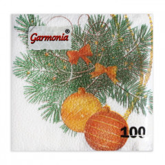 Набор салфеток бумажных «Новогодний кант» - Фото 1