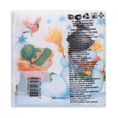 Набор салфеток бумажных «Снеговик и дети» - Фото 1