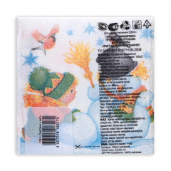 Набор салфеток бумажных «Снеговик и дети» - Фото 2