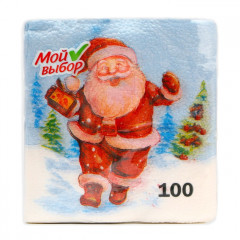 Набор салфеток бумажных «Весёлый Дед Мороз» - Фото 2